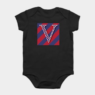 Old Glory Letter V Baby Bodysuit